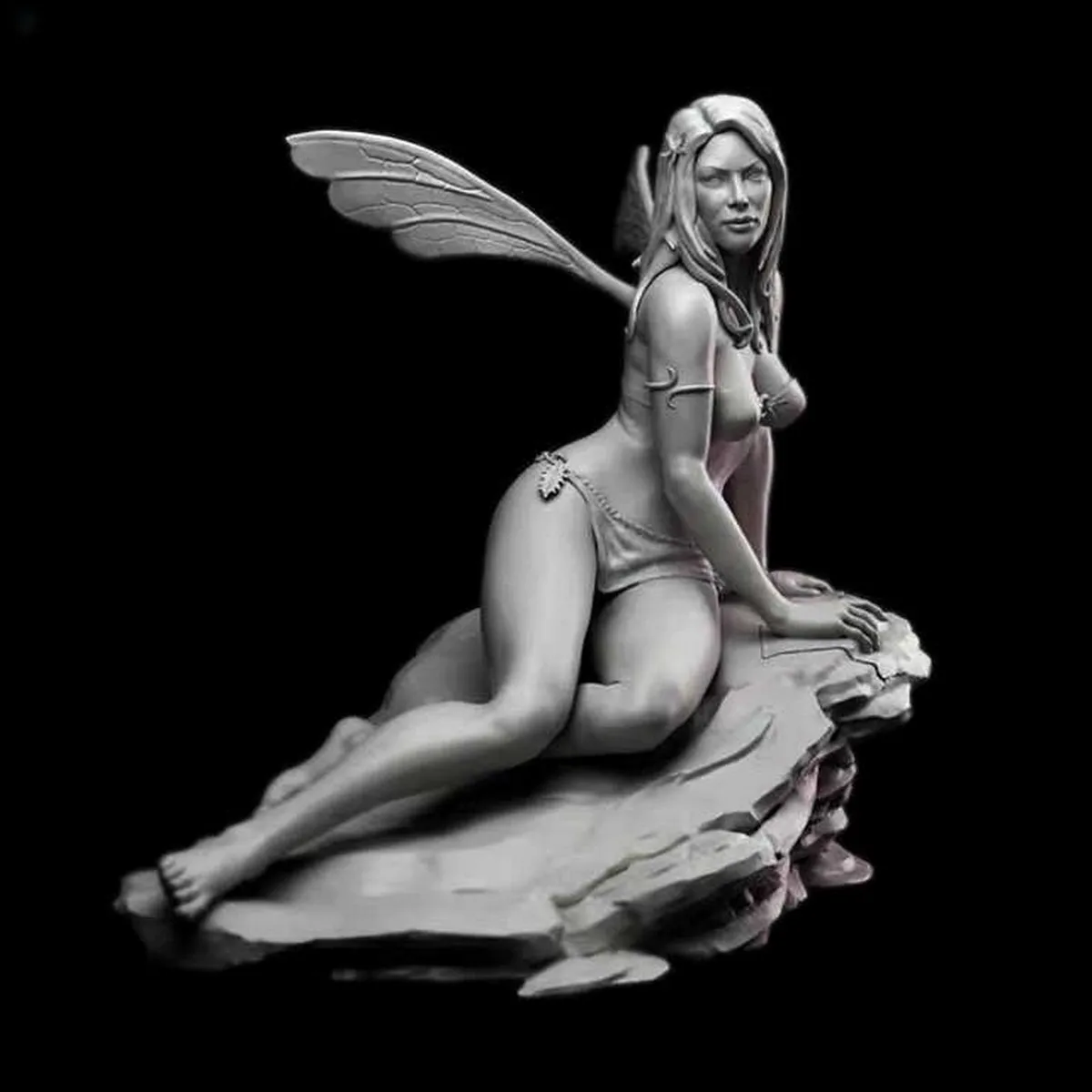 

1/24 resin soldier model GK 75MM seated female elf (with wings) unassembled and unpainted DIY kit 1211C