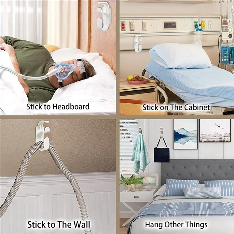 ABZS 30X CPAP Hose Holder Hanger For Bed, Wall, Mask Holder And Hose Hook Avoids Hose Tangle