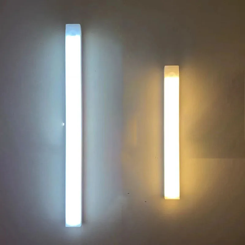 Motion Sensor Night Light Dimmable USB Rechargeable Portable Stairway Light Wall Lamp for Bedroom Stair Hallway Kitchen Storage