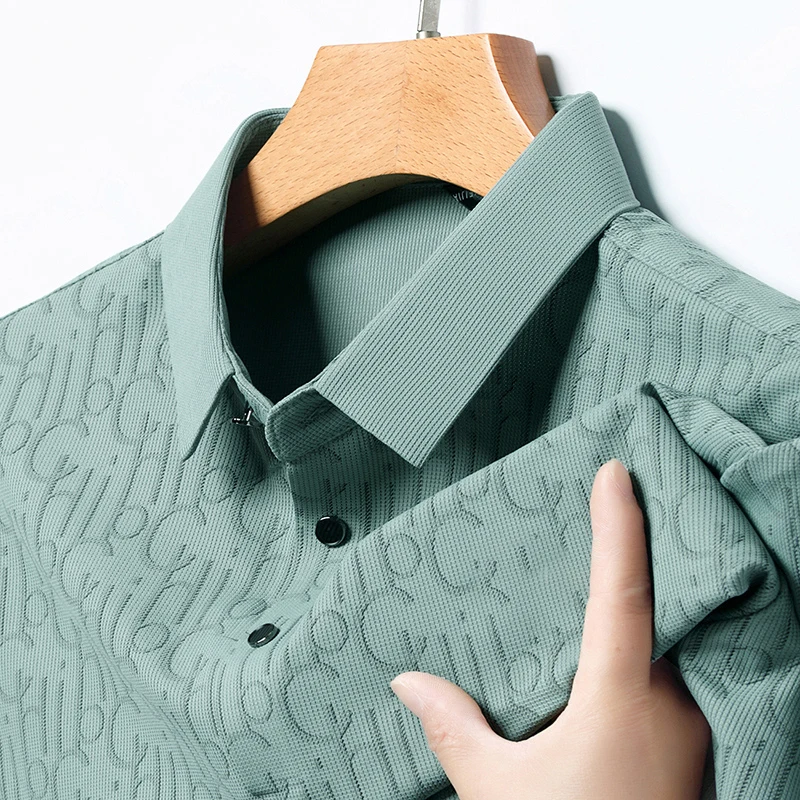 

2025 Summer Men's Flip Collar Versatile Casual Classic Short Sleeve Polo Shirt