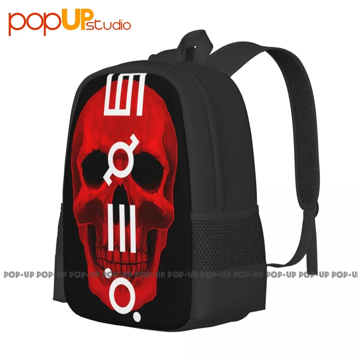 Mochila Gráfica de Grande Capacidade Crânio Vermelho, Saco de Compras de Treinamento Escolar, 30 Segundos para Marte