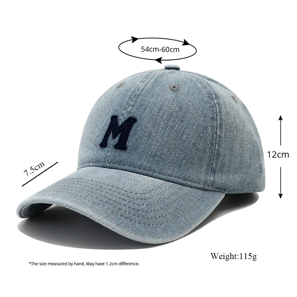 عالية الجودة الكورية نمط غسلها الدنيم قبعة بيسبول الهيب هوب في الهواء الطلق Snapback قبعة قابل للتعديل قبعات للآباء عادية للنساء الرجال Gorras