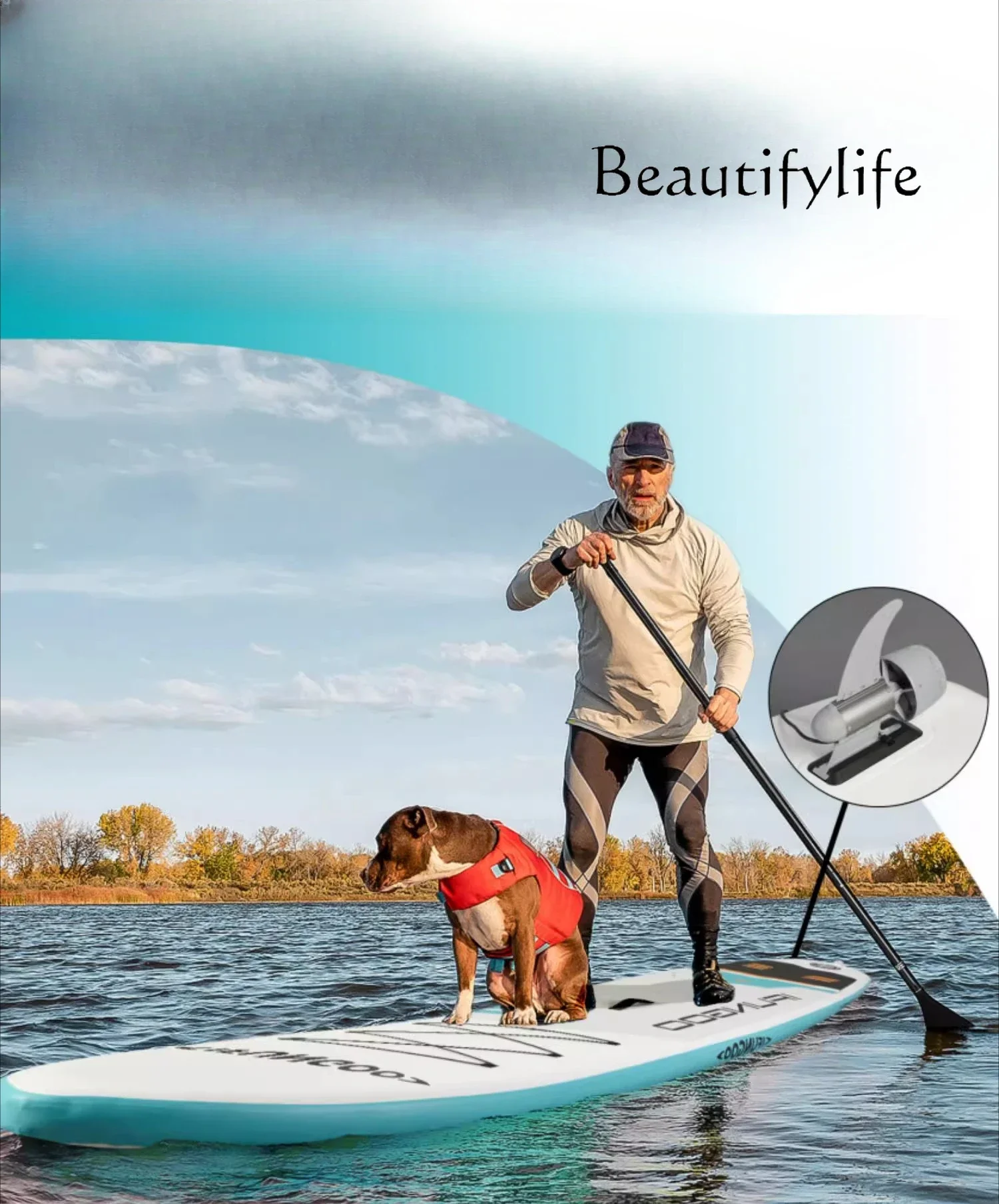 BJ Paddle Board Paddle Board Kayak Special Socket Type Electric Underwater Thruster Remote Control Battery Life Electric