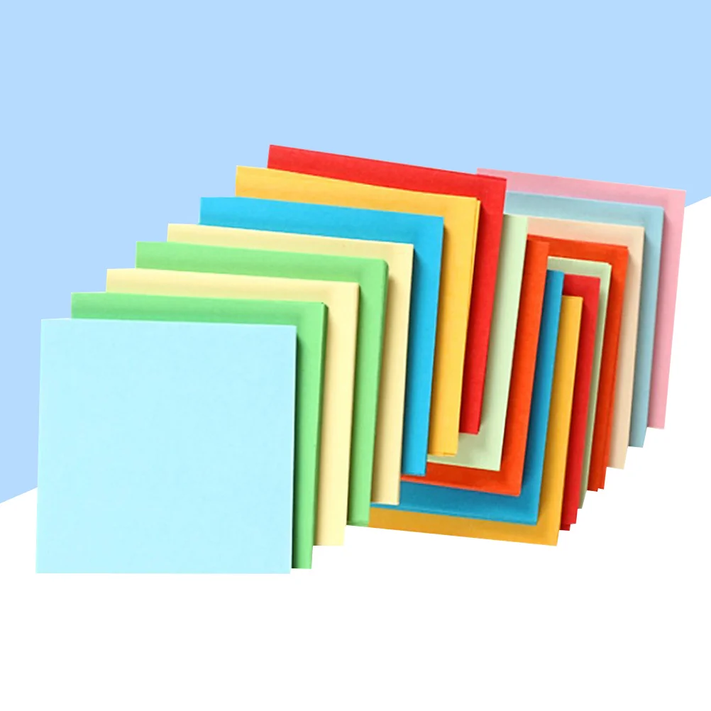 500 Uds. Hojas plegables de papel de colores de 7cm, suministros para manualidades DIY para proyectos de arte de guardería, papel de colores mezclados de 10 colores