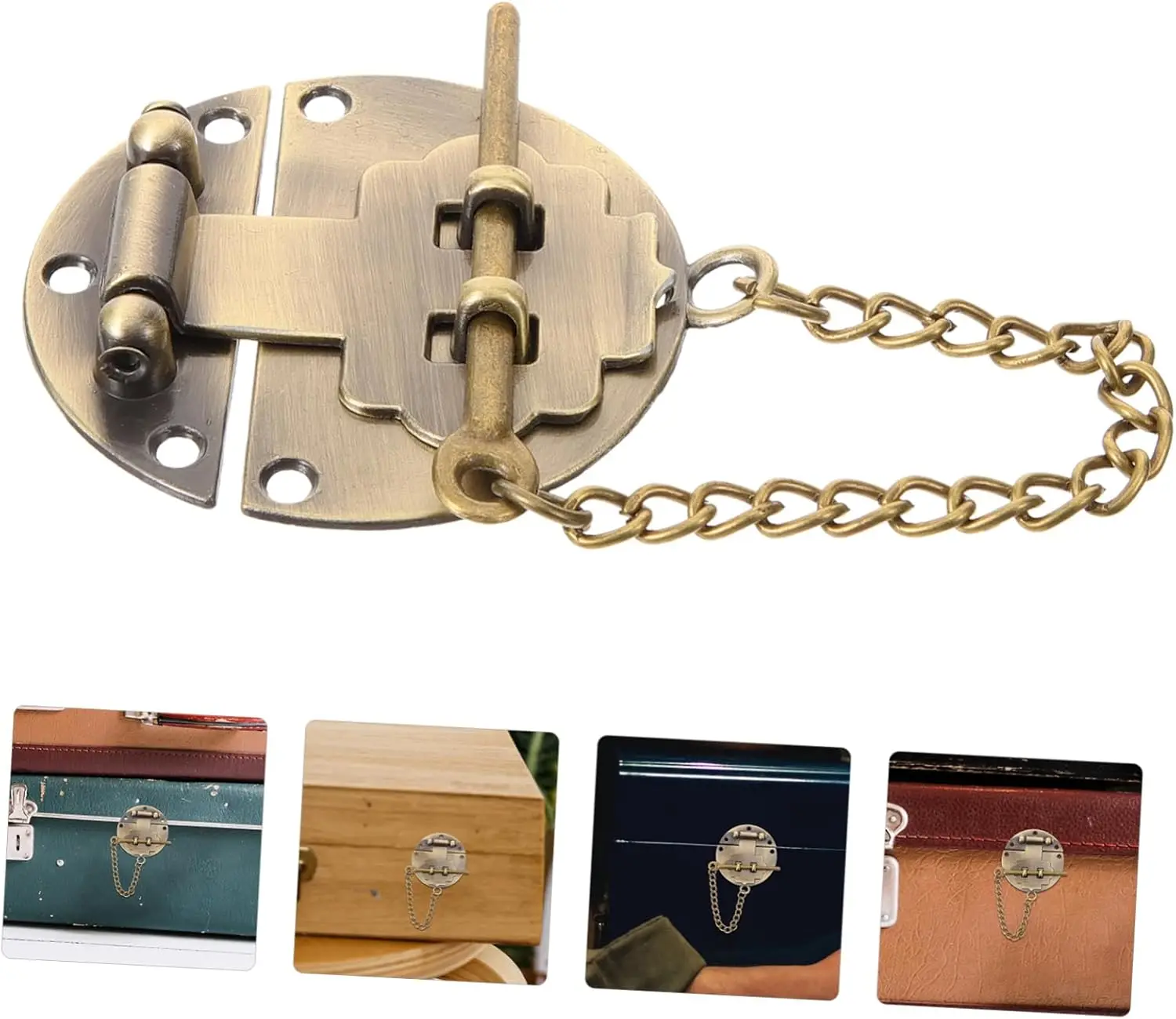 Vintage Schnalle Schmuckschatulle Haspe Metallverschluss Kleiner Riegel Dekorative Kette Holzkiste Hardware Elegantes Handbuch DIY Zubehör