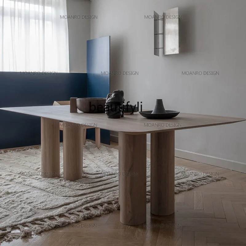 Modern Solid Wood Office Desk Creative Workbench Conference Table Personality Affordable Luxury Long Table round Dining Table