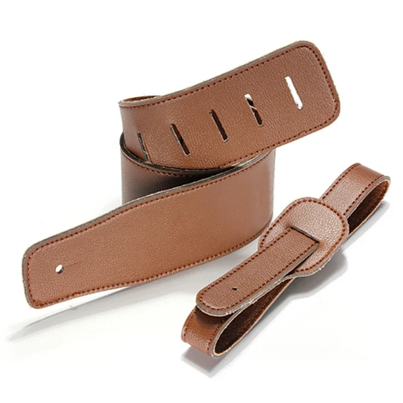 Adjustable Guitar Strap Belt Leather Guitar Strap with 3 Plectrums Pick Holders Electric Acoustic Bass Accessories