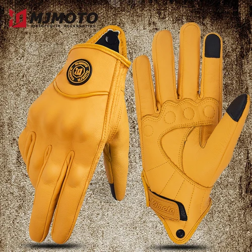 Imagen 1 del producto Guantes de motocicleta transpirables, color amarillo, nuevo estilo, guantes de Moto para Motocross, pantalla táctil, a prueba de viento, Unisex, todos los dedos, protección para Motocross