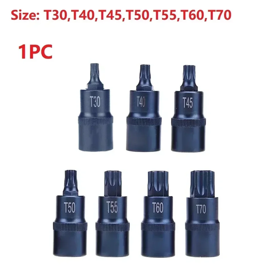 Torx Schraubendreher 1/2 Stecknuss Bit Adapter T30 T40 T45 T50 T55 T60 T70 Torx Stecknuss Adapter Werkzeug für Ratschenschlüssel Schlagtorx Stecknuss Satz 1/2 Antrieb Torx Schraubendreher 1/2 Stecknuss Bit Adapter T30 T40 T45 T50 T55 T60 T70 Torx Stecknuss Adapter Werkzeug für Ratschenschlüssel Schlagtorx Stecknuss Satz 1/2 Antrieb