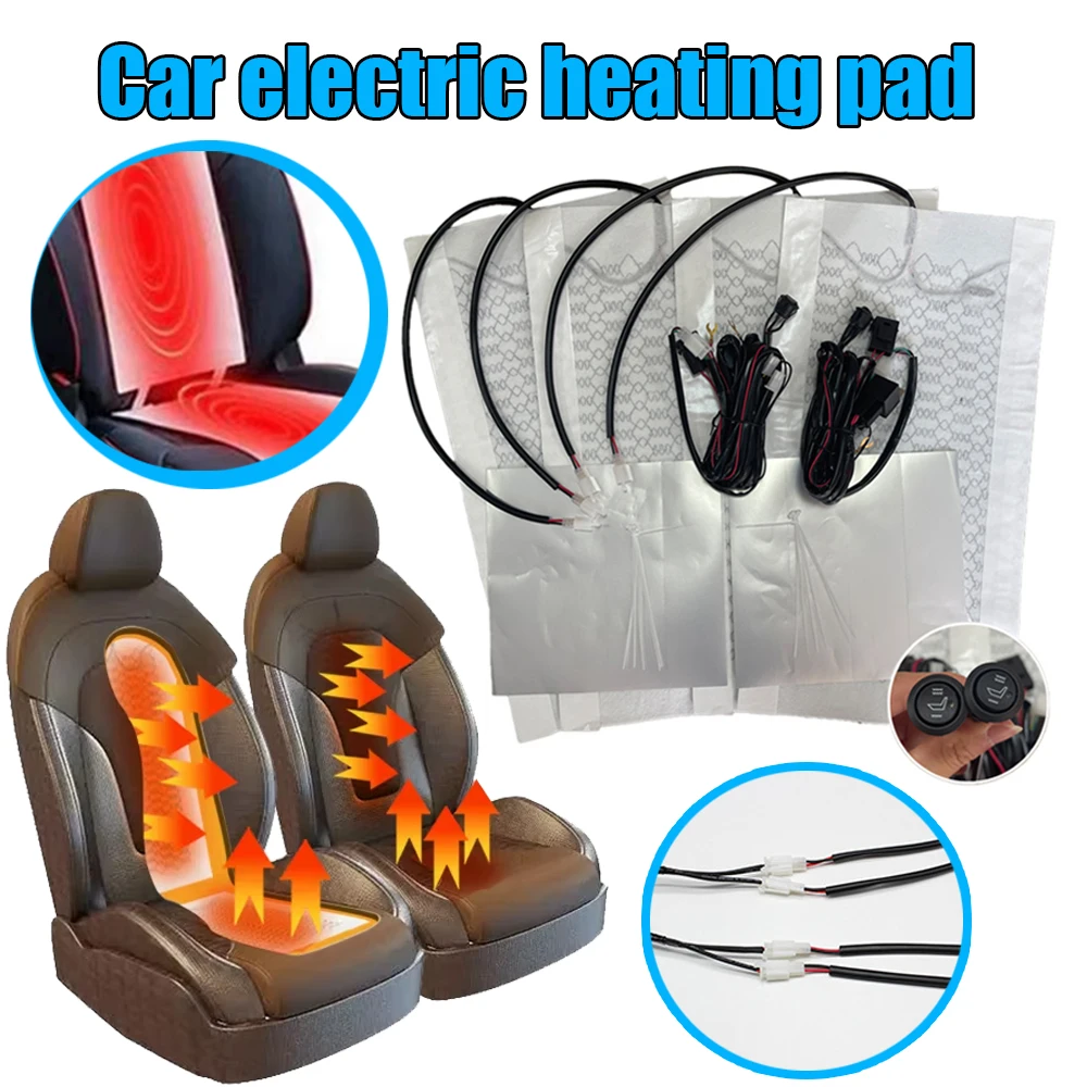 

Автомобильная подушка для сиденья с подогревом, 12 В, два уровня нагрева, зимнее тепло, универсальный электрический обогреватель сиденья повышает комфорт вождения и езды