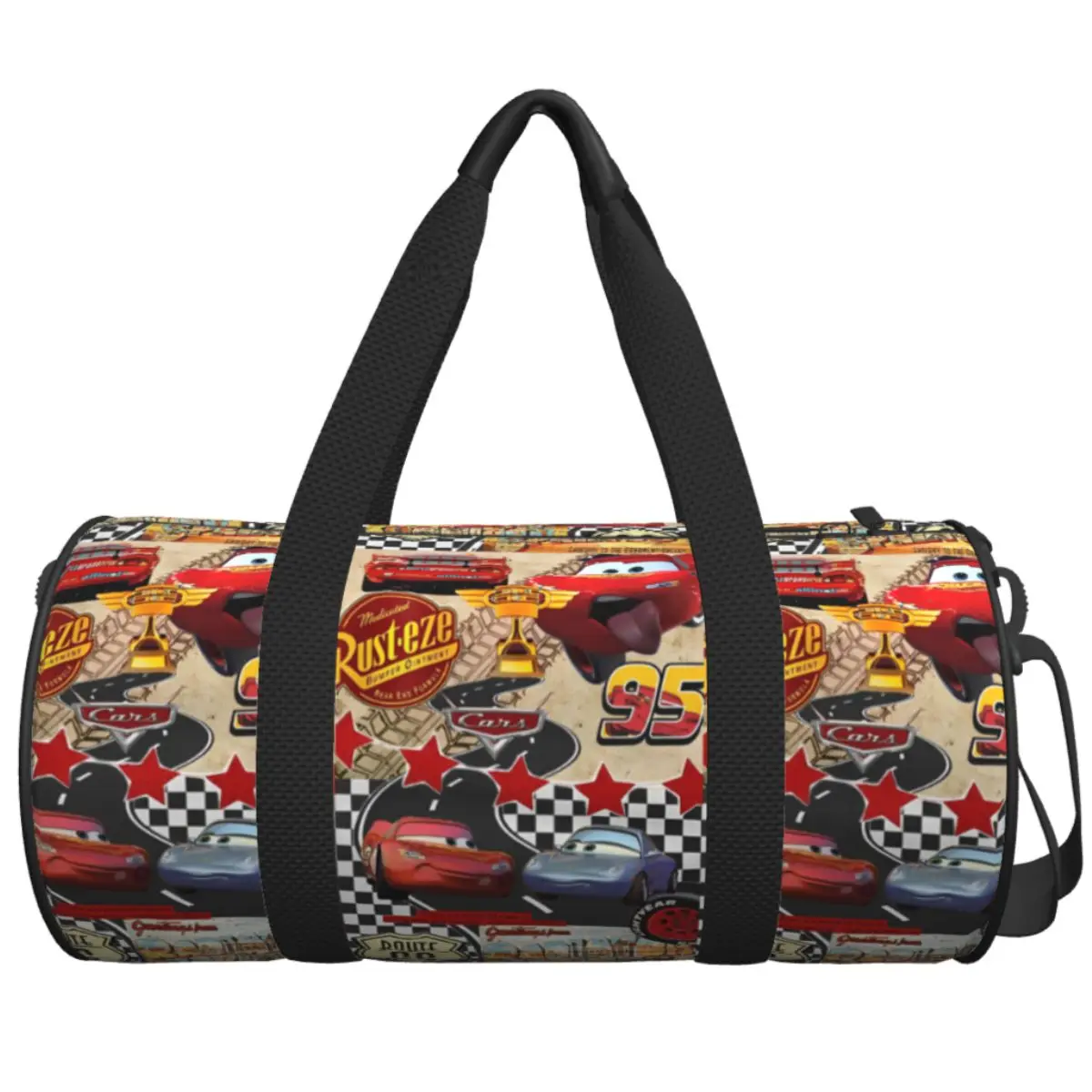 

Lightning McQueen Number 95 Travel Bag Cartoon Red Car Large Sport Bags Portable Couple Custom Gym Bag Yoga Novelty Fitness Bag