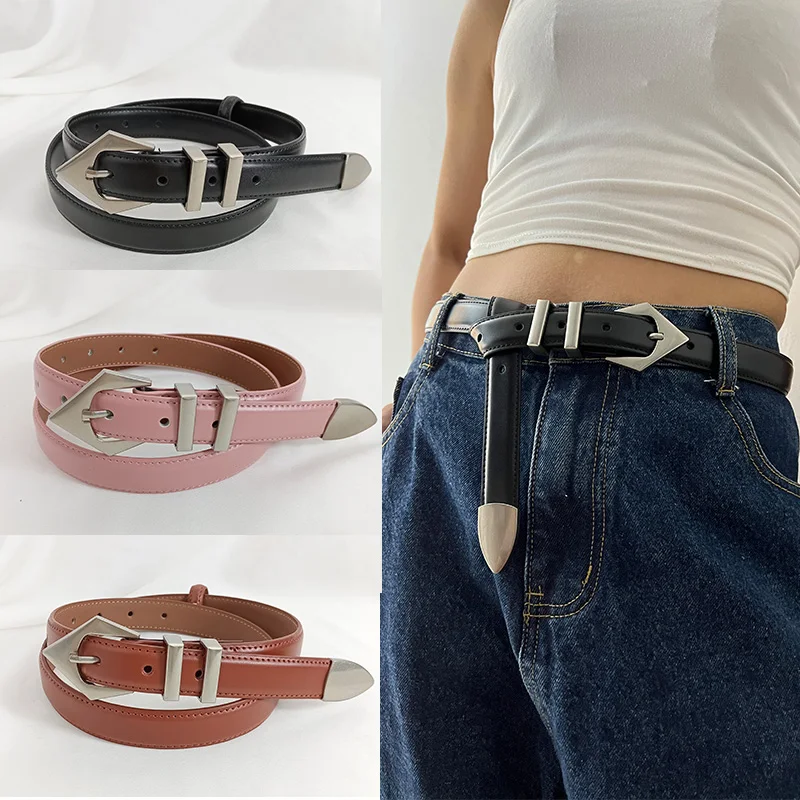

Desiner Unisex Real Cowhide leather belt For Women High Quality Fashion Punk Gothic Personality Men's Belt Male Jeans Y2K Belt