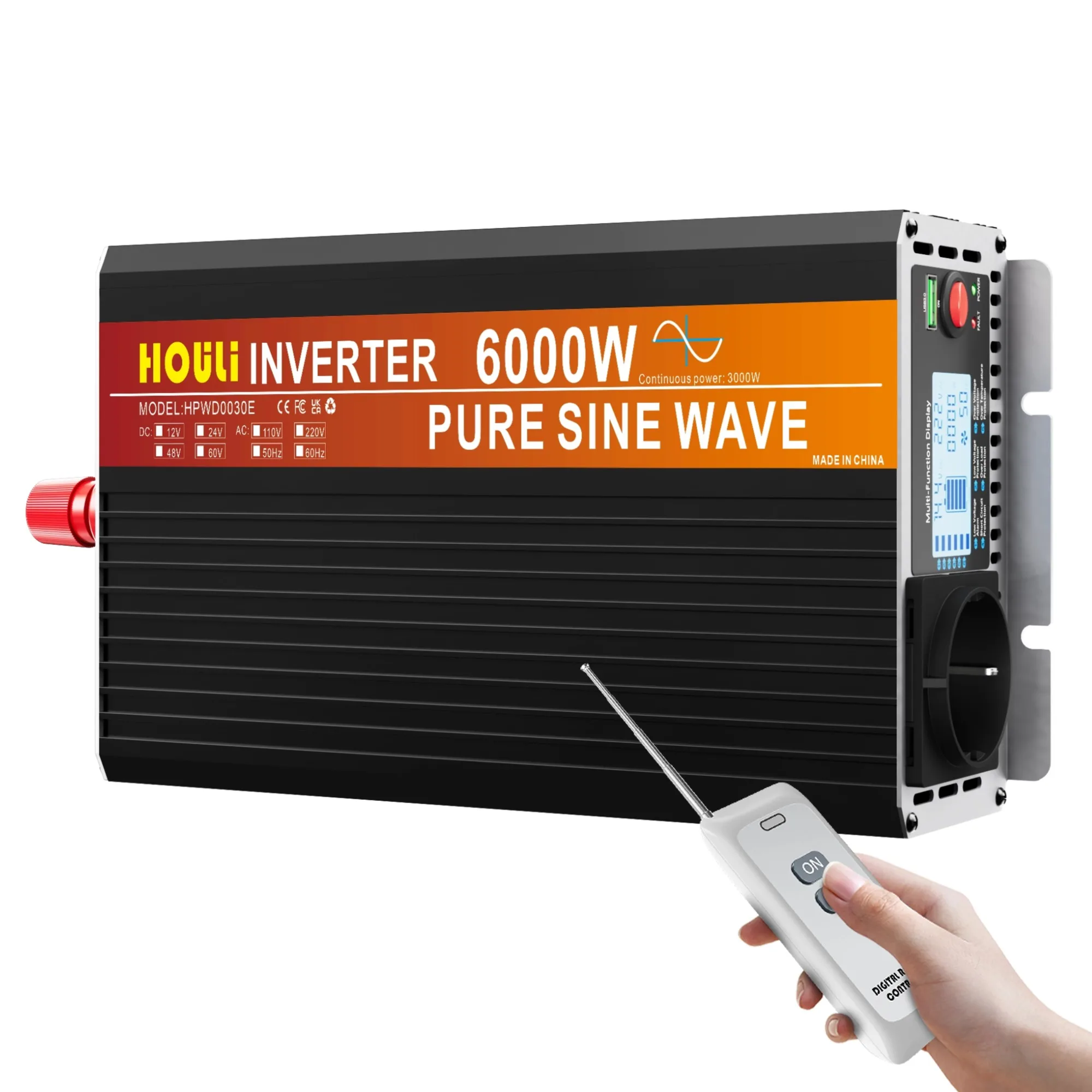 on grid micro 12 to 220v 3000w 4000w 5000w 6000wpure sine wave inverter ups dc 12v ac 220v 5000 watt power inverter 2000w