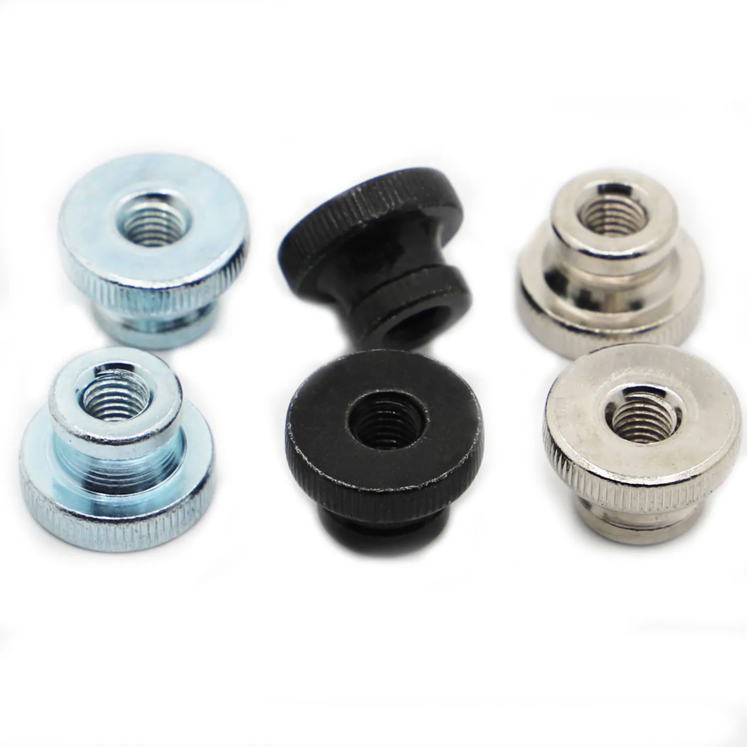 

M3 M4 M5 M6 M8 M10 Silver Black GB806 Double Step Adjust Knurl Thumb Nut Hand Tighten Thumbnut 3D Printer Curtain Wall