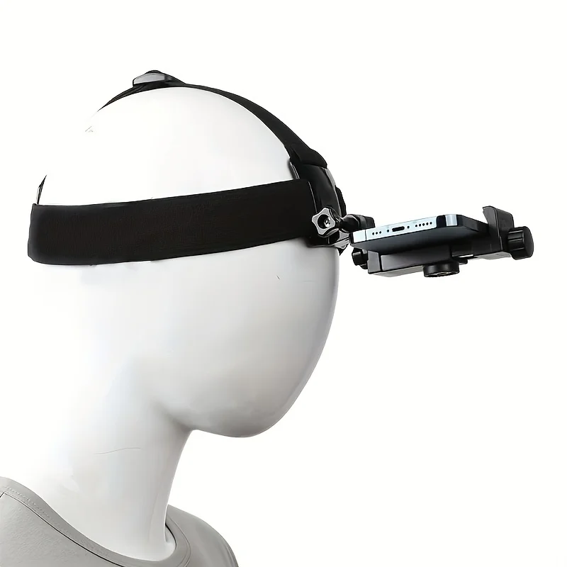 Adjustable head-mounted mobile phone camera fixed bracket first-person perspective shooting live broadcast headband bracket