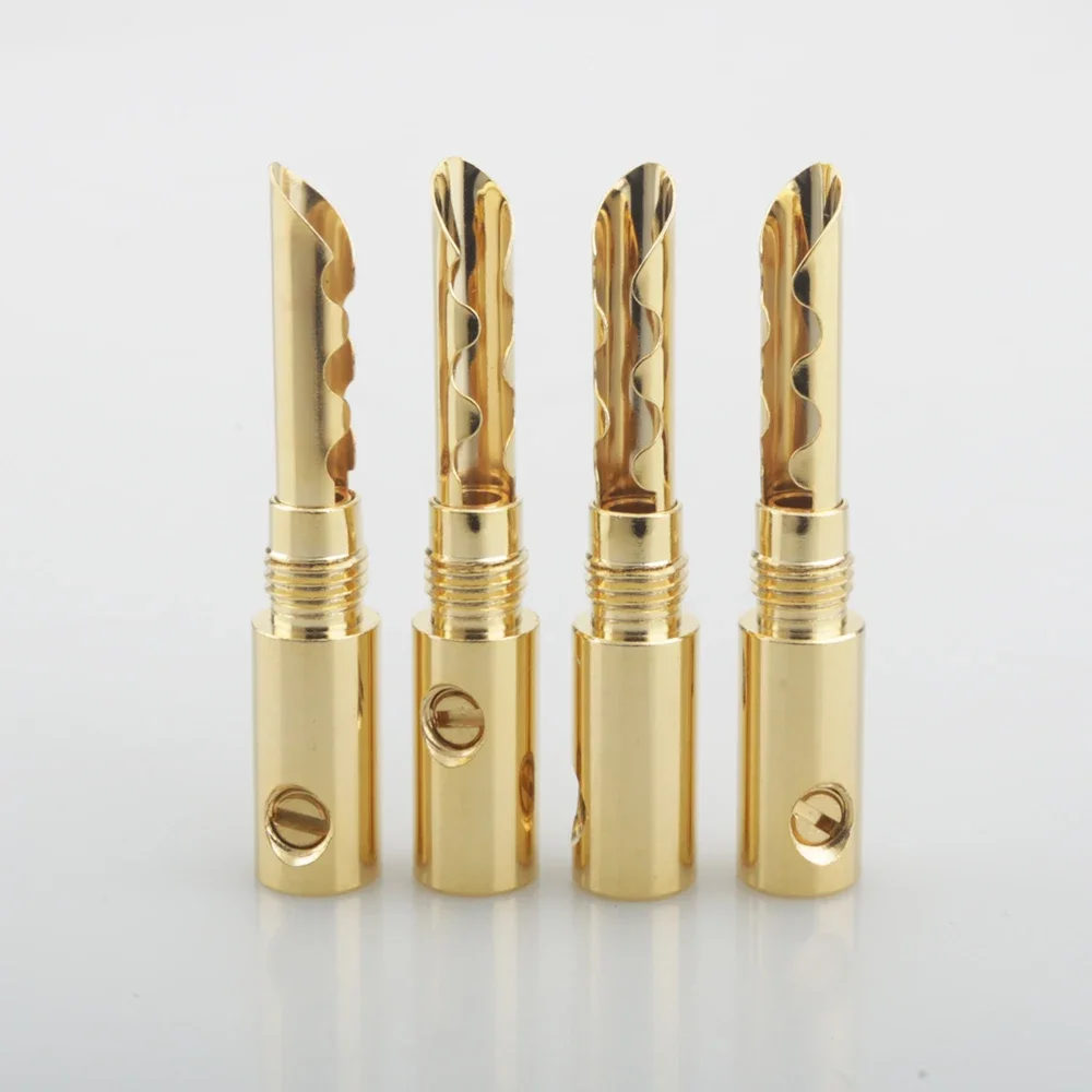 Śruba HIFI typ BFA 4mm wtyczka bananowa złącze kabla głośnikowego audio pozłacana miedź wtyczki Z końcówki wzmacniacza Hi-Fi