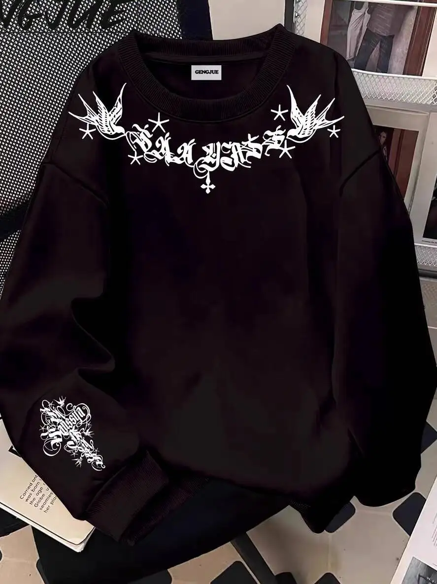 

Unisex Sweatshirt 2025 Autumn Winter Couple Sweatshirt Heavyweight Cotton Crew Neck Fleece Lined Man Women Sweater Jacket