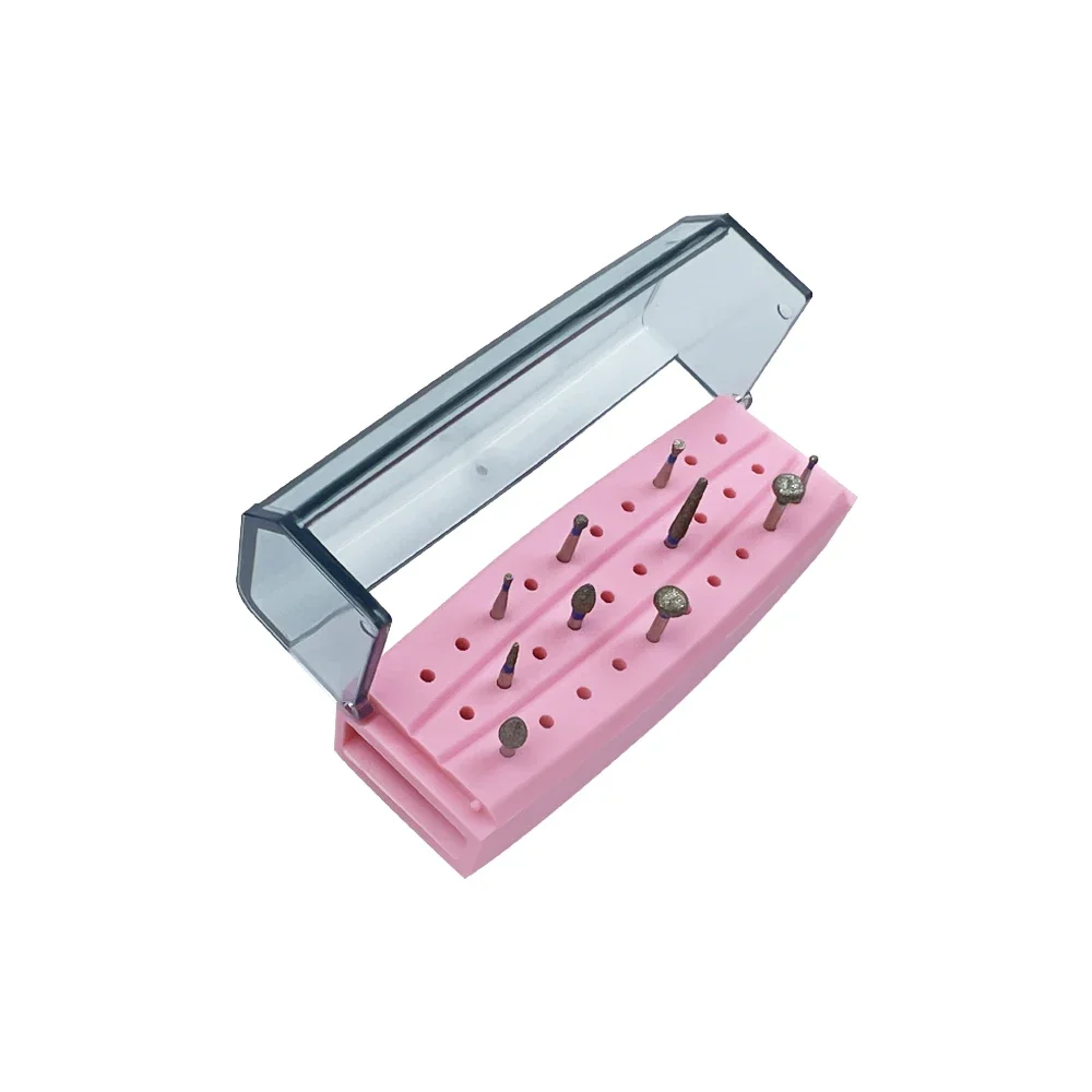 10Box 30 Holes Dental Holder Block Bur Drill Diamond Disinfection Box Sterilization Case Dentistry Lab Instruments Dentist Tool