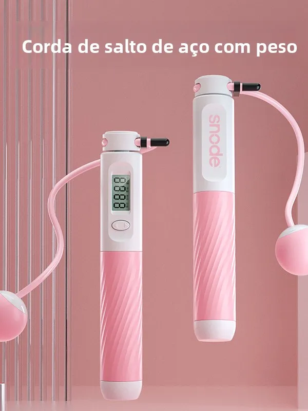 snod-ワイヤレス加重スマートカウントジャンプロープ-フィットネス脂肪燃焼プロフェッショナル減量ロープ-男女兼用