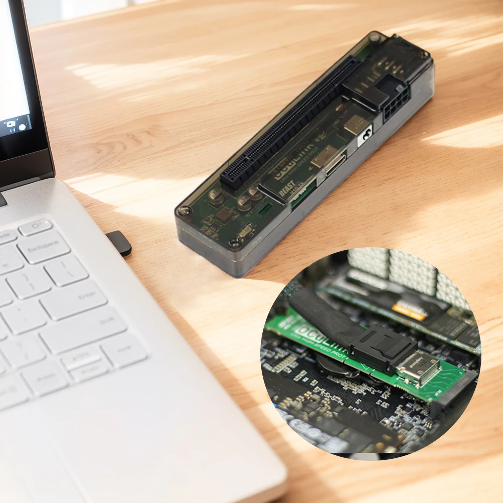 قاعدة توصيل معالجة الرسومات EXP GDC OCuLink مع مفتاح M.2 M إلى محطة إرساء الكمبيوتر المحمول الخارجية وقاعدة بطاقة الرسومات المنفصلة الخارجية #4