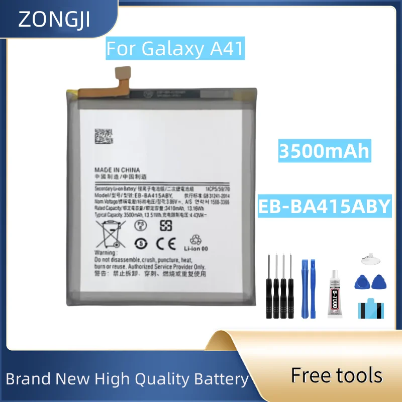 

Новый аккумулятор 3500 мАч, аккумулятор для Galaxy A41 A415F, EB-BA415ABY батареи + Инструменты