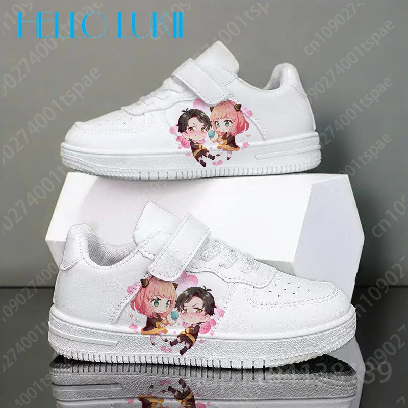 2025 حذاء أطفال أبيض جديد Spy x Family للأولاد والبنات والشباب والطالبات حذاء كاجوال مريح أبيض مقاوم للاهتراء #2