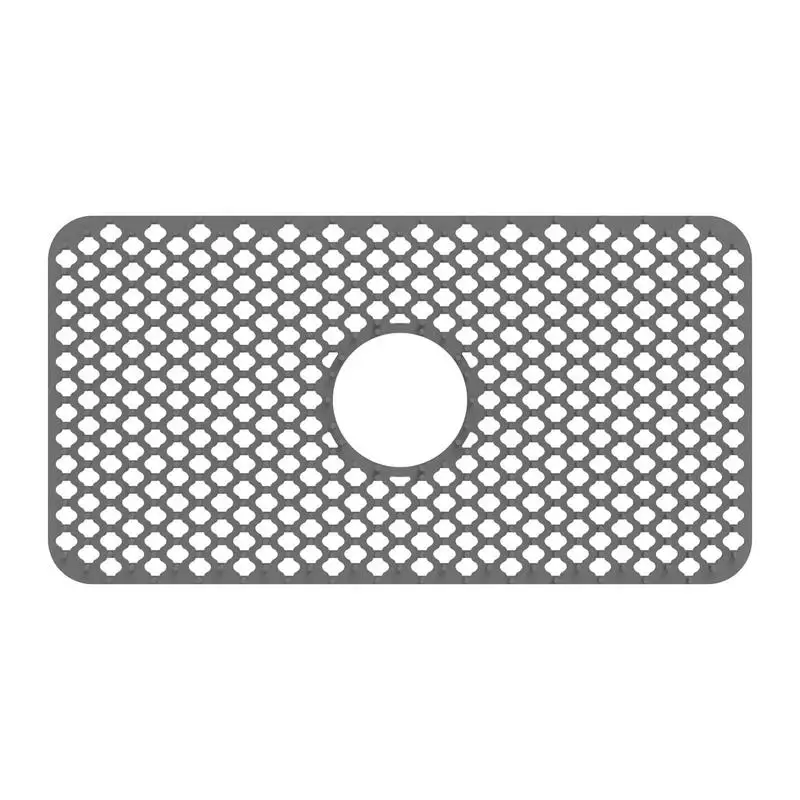 Silicone Sink Mat Kitchen Sink Mat Grid With Central Drain Heat-resistant Sink Pads 62.5x33cm For Bottom Of Kitchen Farmhouse