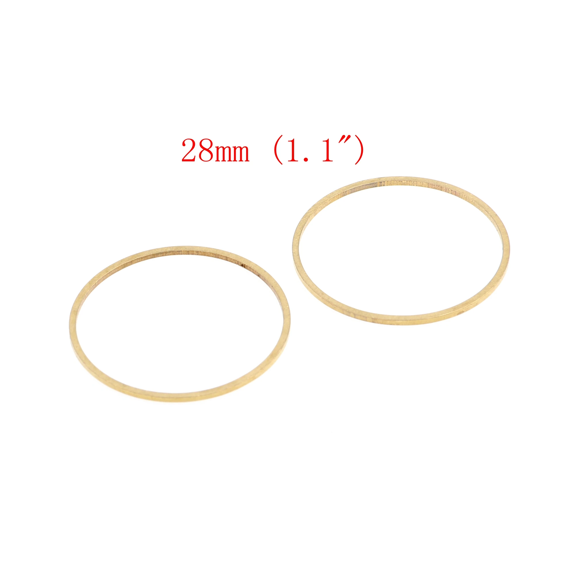 Hammergeprägte Messinganhänger, ringförmige Verbinder, Zubehör für DIY-Ohrringe, Halsketten, Armbänder, Schmuckherstellung, Schmuckzubehör – Detail 22