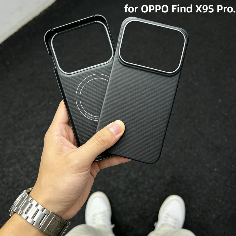 

Premium Genuine 1500D Carbon Fiber Aramid Phone Case for OPPO Find X9s Pro X9 Ultra Magnetic Slim Alloy Camera Shockproof Cover
