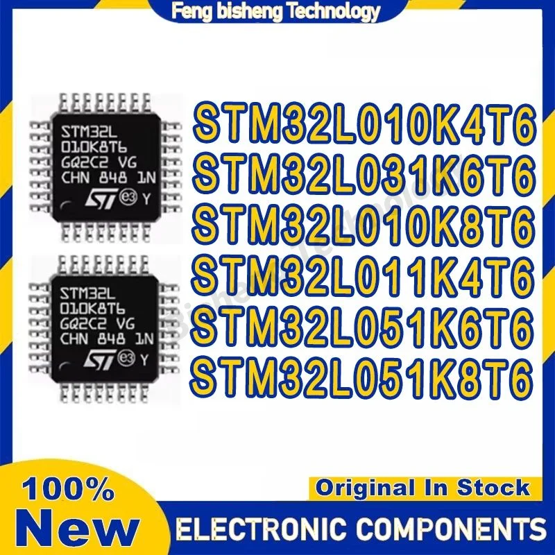 

STM32L010K4T6 STM32L010K8T6 STM32L011K4T6 STM32L031K6T6 STM32L051K6T6 STM32L051K8T6 MCU LQFP32 Integrated Circuit Chip in stock