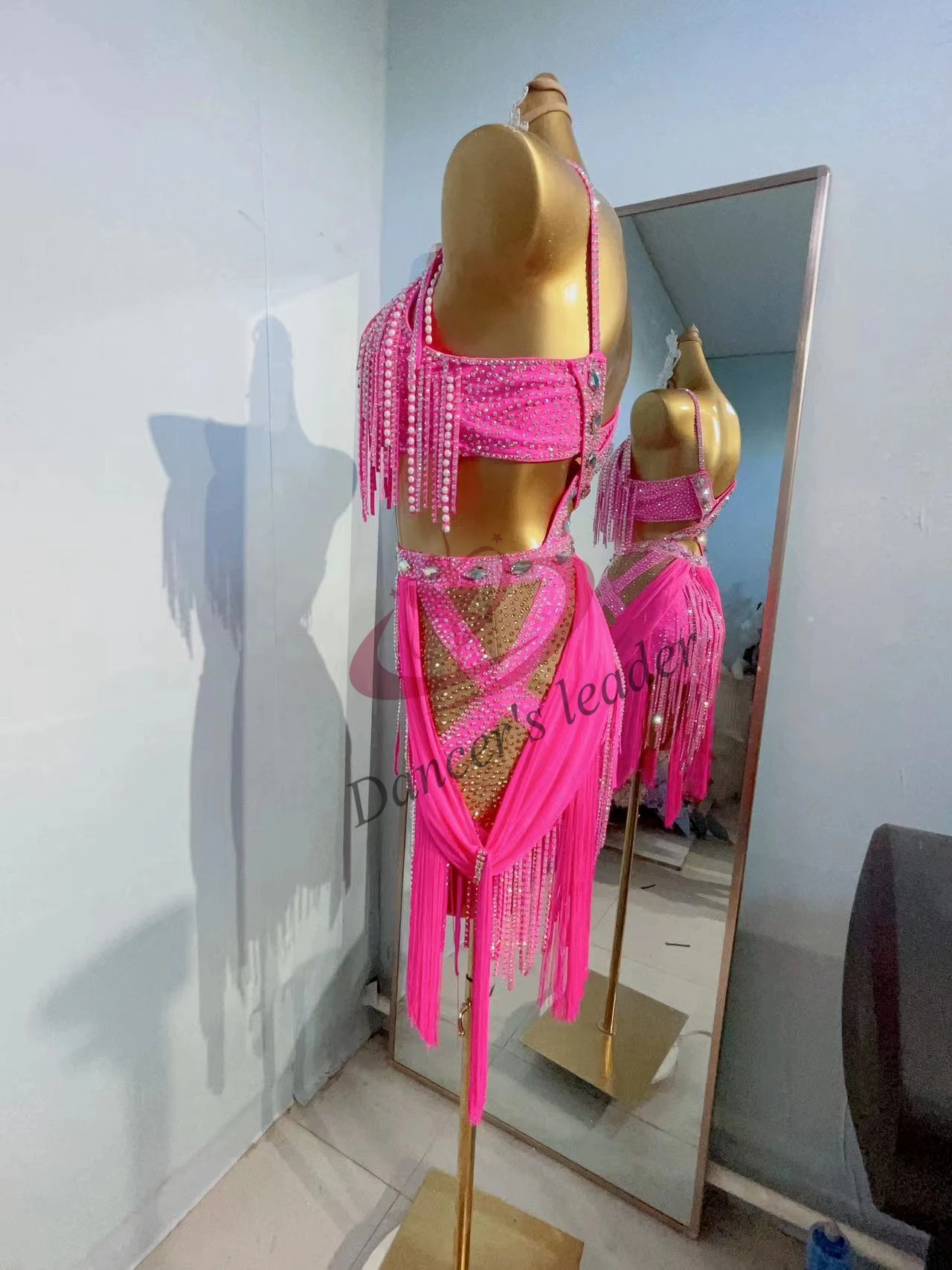 زي مسابقة الرقص اللاتيني، زي موحد عالي الجودة، حزام من القماش المخصص، ملابس رومبا تشا تانجو، فستان أسود لحمام السباحة