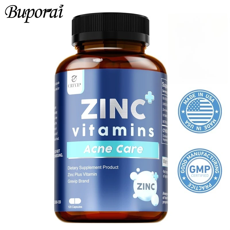 

Zinc Capsules - Powerful Detoxification, Aids Digestive Health, Enhance Immunity, Improves Mood, and Maintains Skin Health
