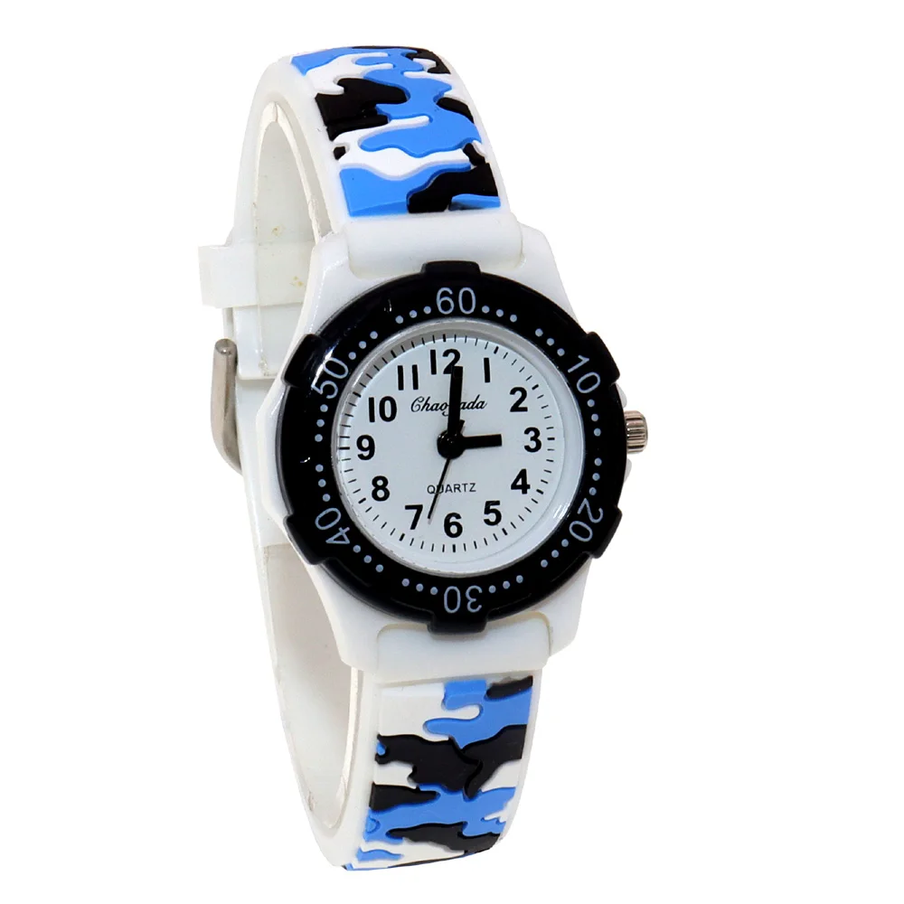 Hoge Kwaliteit Jongen Horloges Camouflage Band Kinderen Horloge Cartoon Polshorloge Quartz Horloges Relogio