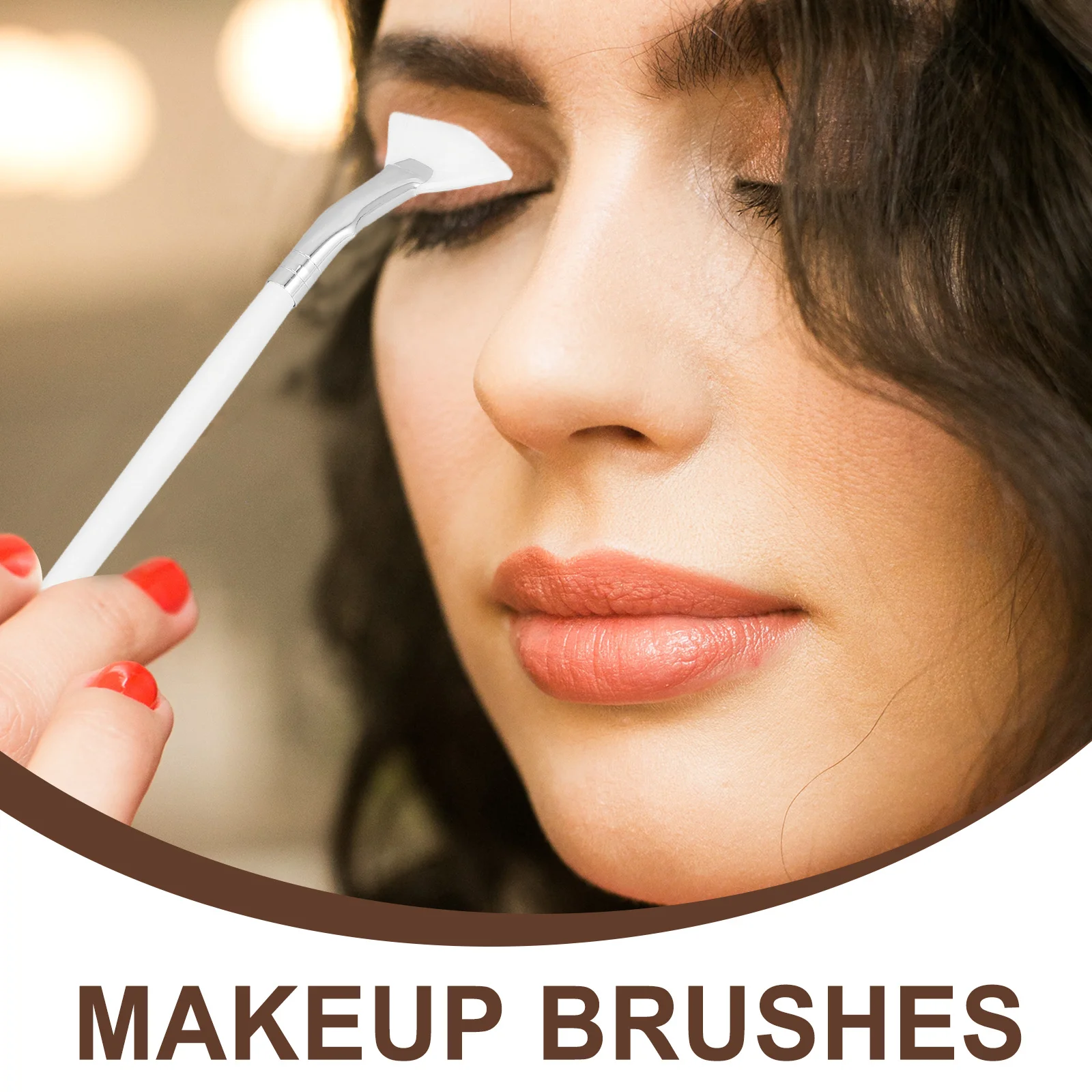 

2Pcs Eyelash Makeup Brush Soft Bristles Ergonomic Handle Precision Eye Shadow Brush Blending Highlight Blush Makeup