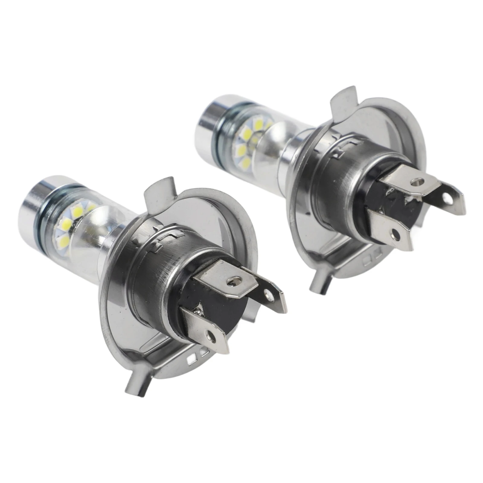2Pcs 1800LM H4 LED Headlight Bulbs Canbus No Error H4 8000K 20-LED Hi/Lo Beam 15W Car Head Lamps  White Auto Light