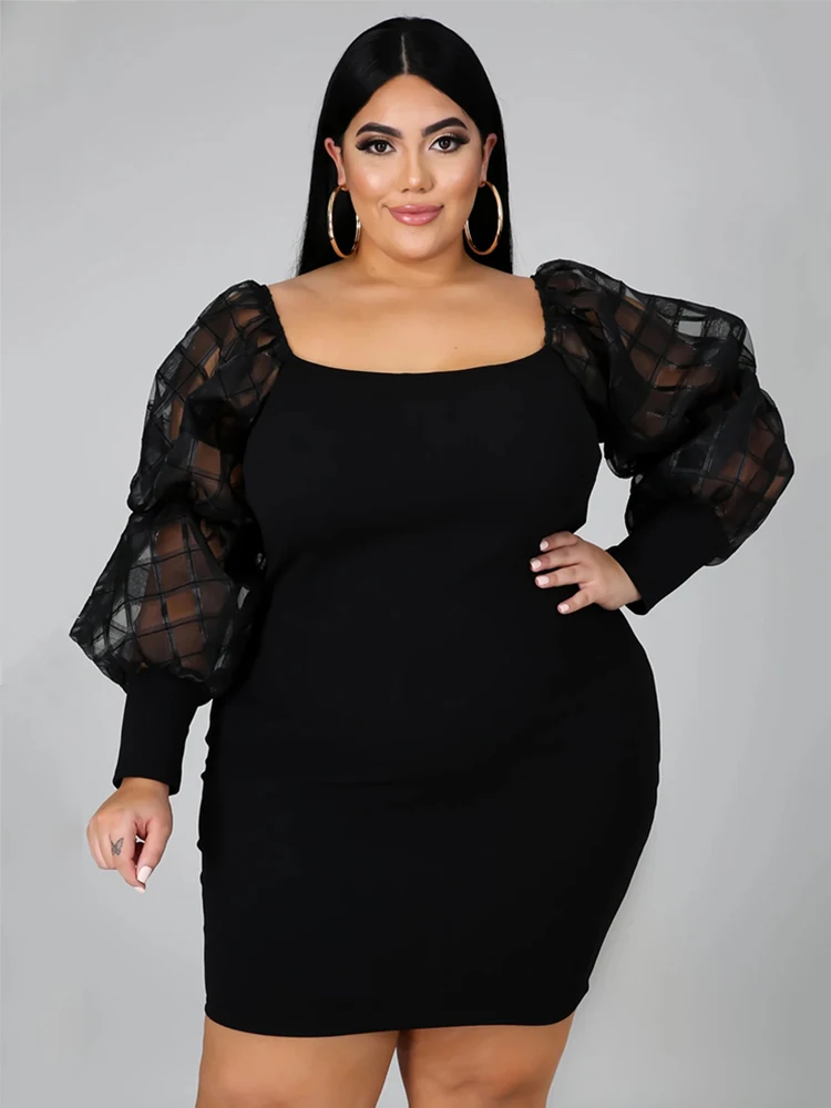 Robe courte sexy à manches longues pour femmes, robes ajustées serrées pour dames, grande taille, automne, vente en gros, livraison gratuite