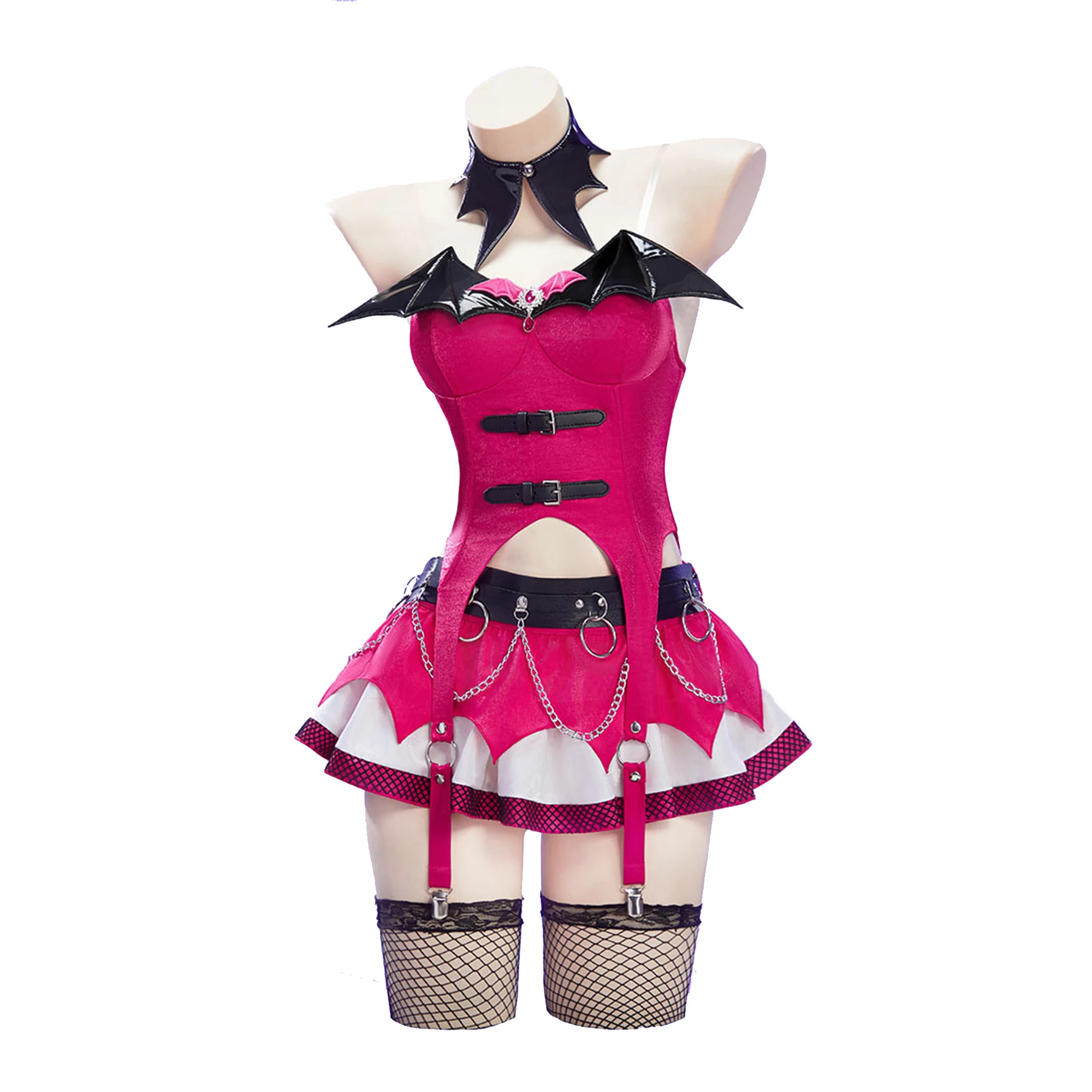 

Anime Draculaura Cosplay costume Women Sexy Corset Top Skirt Sleeve Socks Suit Vampire Uniform Halloween Carnival Party Clothes