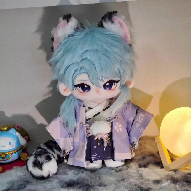 Stuffed 20cm Game Genshin Impact Kamisato Ayato Plush Dress-up Cotton Doll Toy for Children Character Periphery Fan Collectibles