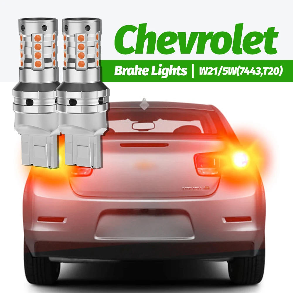 2 Stück LED Bremslicht Blub Lampe W21W 7440 7443 T20 Canbus für Chevrolet Malibu 2012 2013 2014 2015