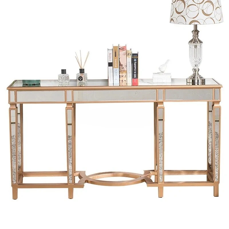 

GLight luxury entrance table, strip case against the wall, foyer storage table, European-style new Chinese-style entrance table