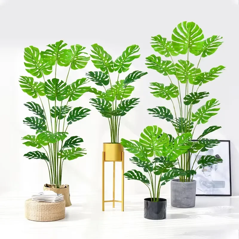 Hot Sale Simulation of Green Plant Turtleback Bamboo Living Room Indoor Plants Potted Plants Pose