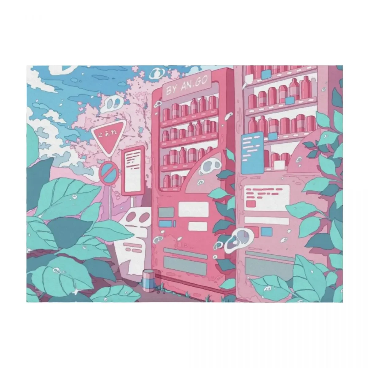 

The Japanese vending machines in the countryside Throw Blanket Plush Blankets For Bed decorative Giant Sofa Blankets