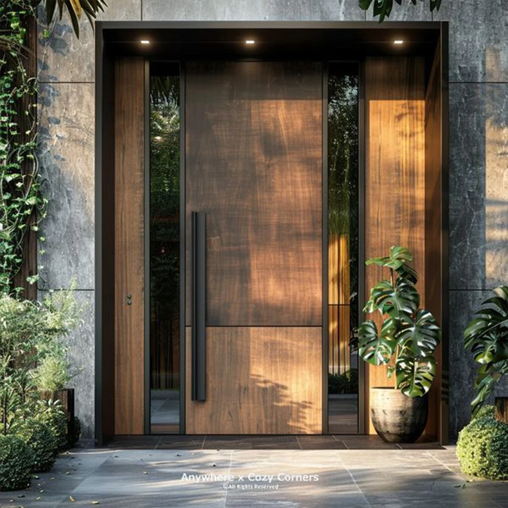 Sixinalu Gaint Entrance Door Panel Security Front Entry Exterior Interior Door Glossy Gate Home Decor Custom Aluminum 1.5X2.2M