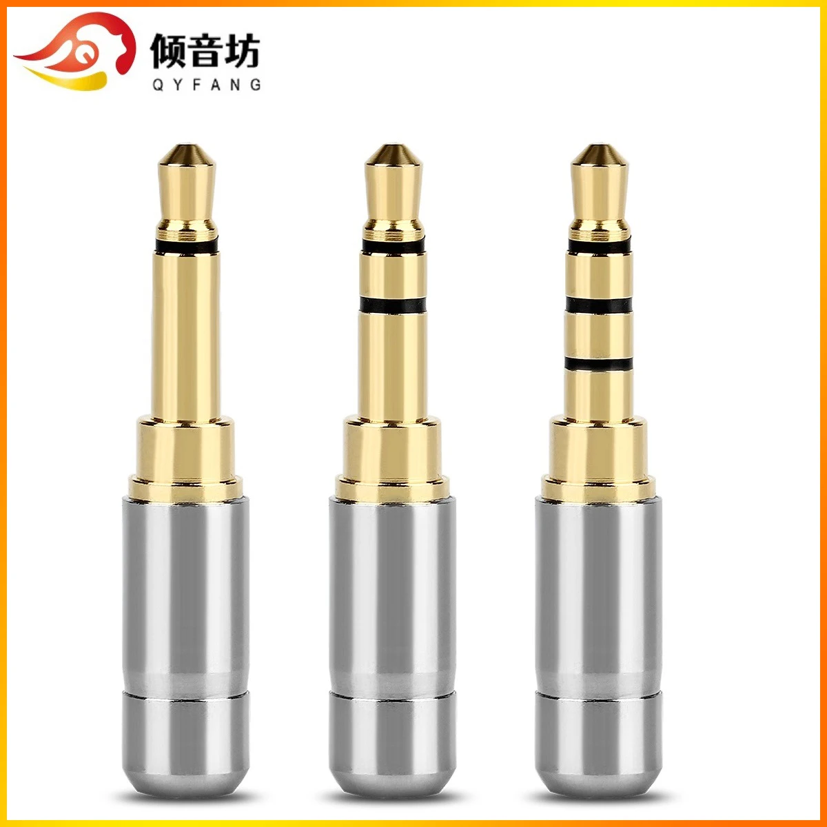 

QYFANG 3.5mm 1/8'' Stereo 2/3/4 Poles Audio Jack Earphone Plug HiFi Stereo Headphone Gold Plated Copper Solder Wire Connector