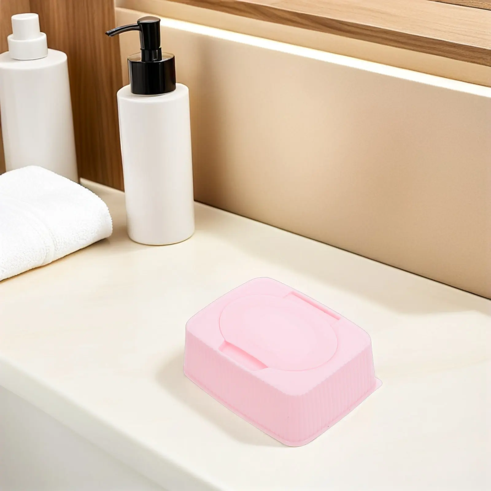 

3Pcs Reusable Wet Wipes Container Compact Plastic Baby Wipe Holder Travel Size Moist Toilet Wipes Dispenser Box for Home Office