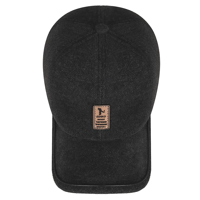 Middle Aged And Elderly Men Cotton Hat Autumn Winter Windproof Coldproof Father Hat Thickened Warm Fleece-Lined Baseball Cap image 5