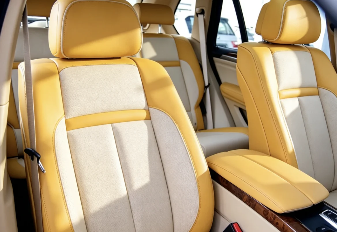 Für BMW X5 E70 2008~2013 5-Sitzer Maßgefertigte Autositzbezüge Luxuriöses Nappaleder 100% Passgenau Innenraumzubehör 360 ° Vollständige Abdeckung – Detail 2