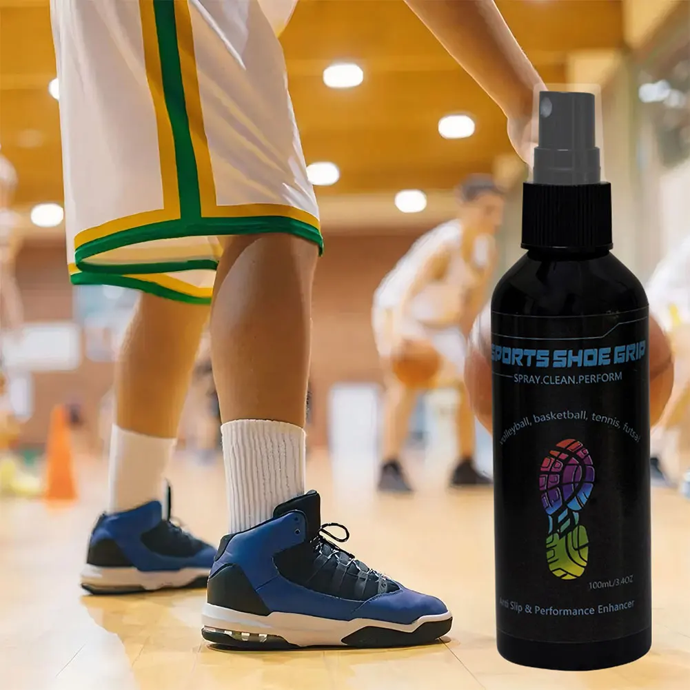 100ML Sports Shoe Grip Spray Anti-Slip Sports Safety Sole Spray Athlete Shoe Sole Enhancer for Improving Basketball Shoe Grip