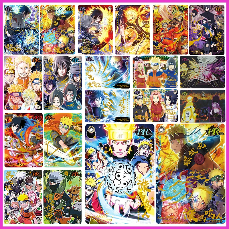 

Anime NARUTO Rare PR Reflections Flash Cards Sasuke Hatake Kakashi Haruno Sakura Toys for boys Collectible Cards Birthday Gifts