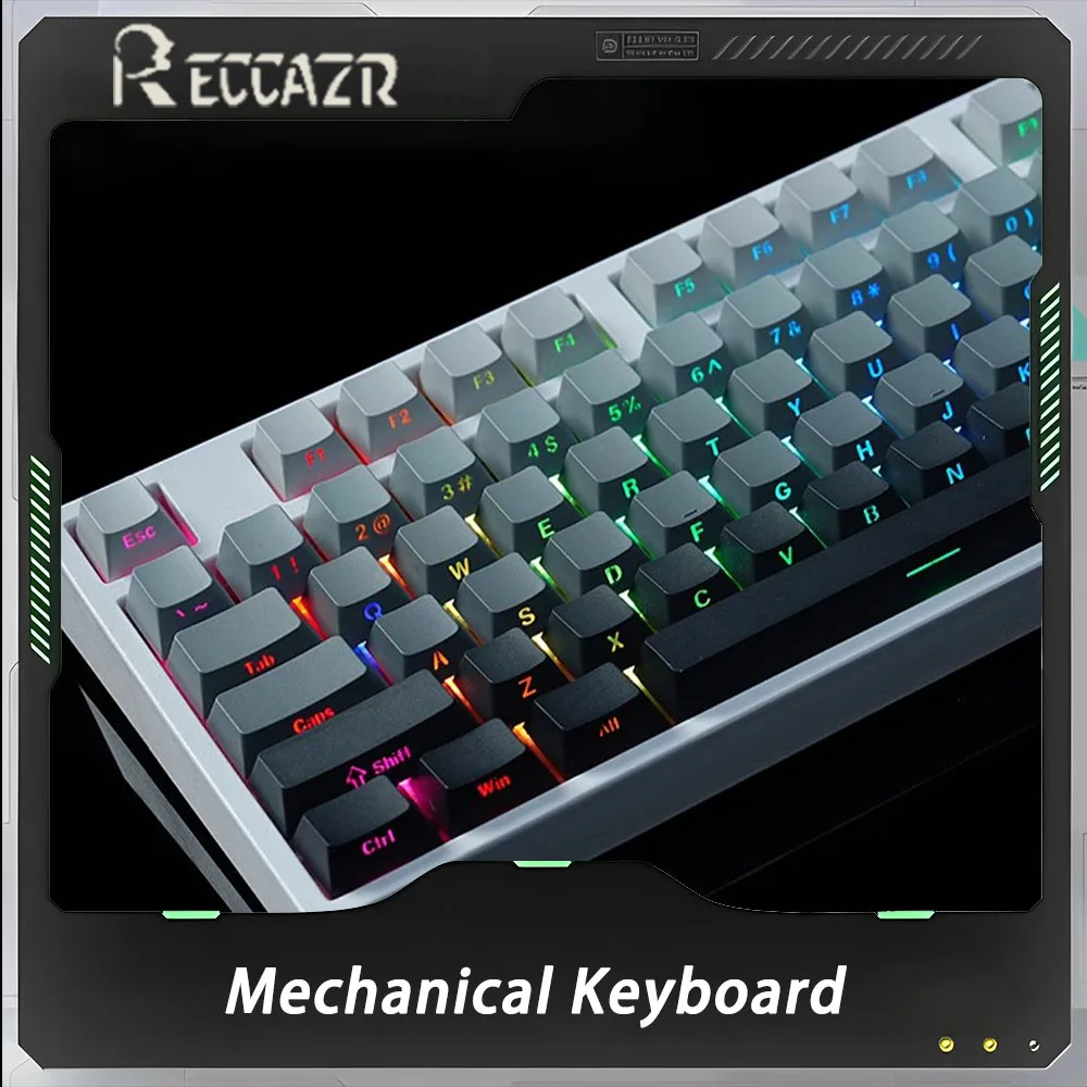 

RECCAZR TK18 Wireless Mechanical Keyboard RGB Light Hot Swap PBT Keycaps Customize Gaming Keyboard Pc Gamer Accessories Gifts